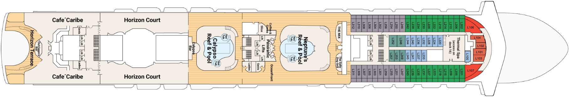 Princess Cruises Crown Princess Deck 15 - Lido.png